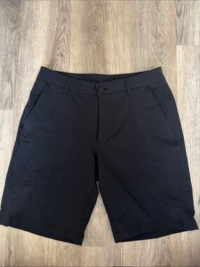 Under Armour Black Flat-Front Men's Performance Shorts